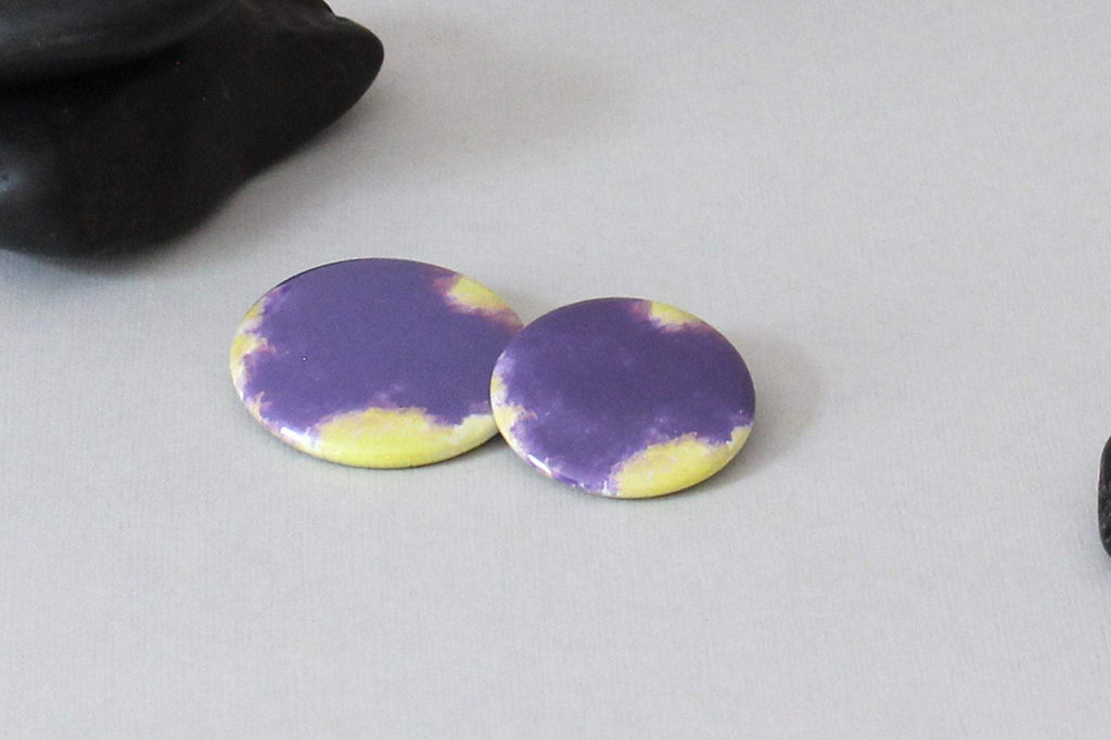 Abstract Intersex Pride Flag Buttons, 1.25" or 1.5" pinback or magnetic  with original abstract art, "proud", "love wins", "ally" or plain