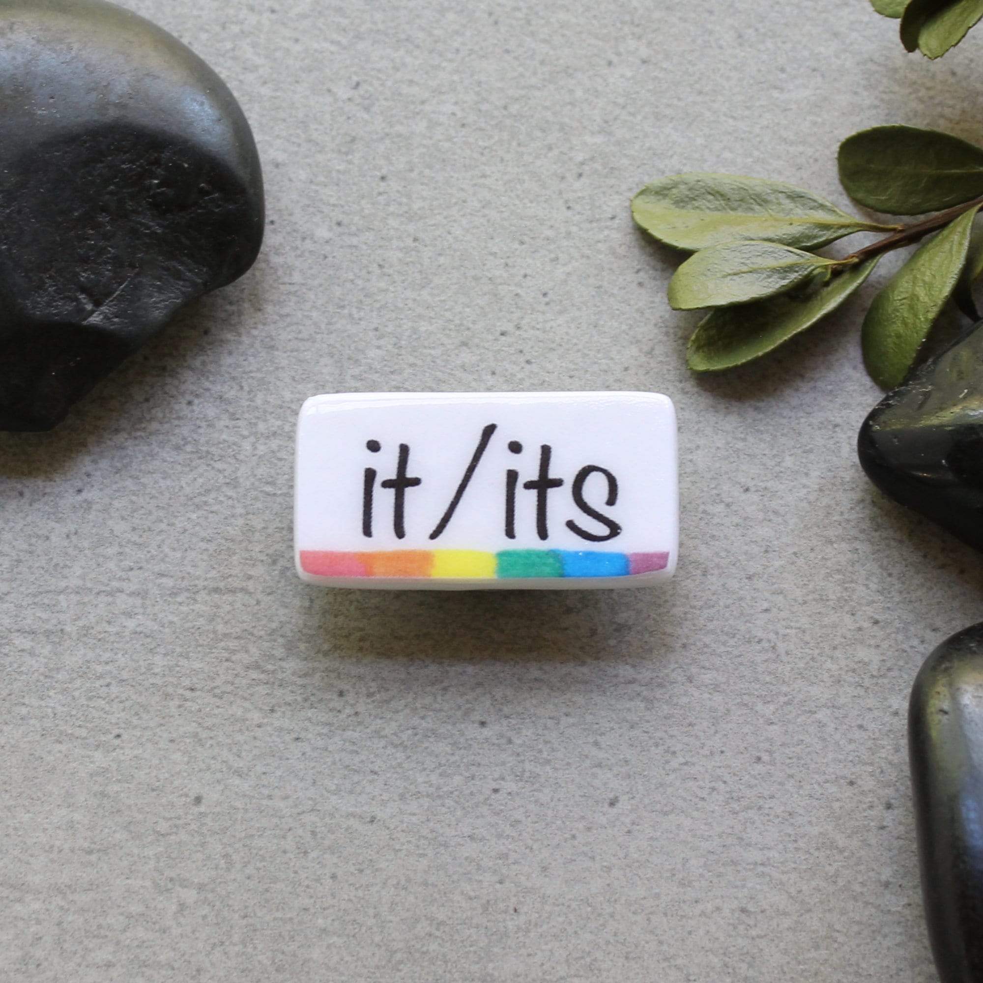 He/they with trans flag Pin for Sale by RandomlyRainbow