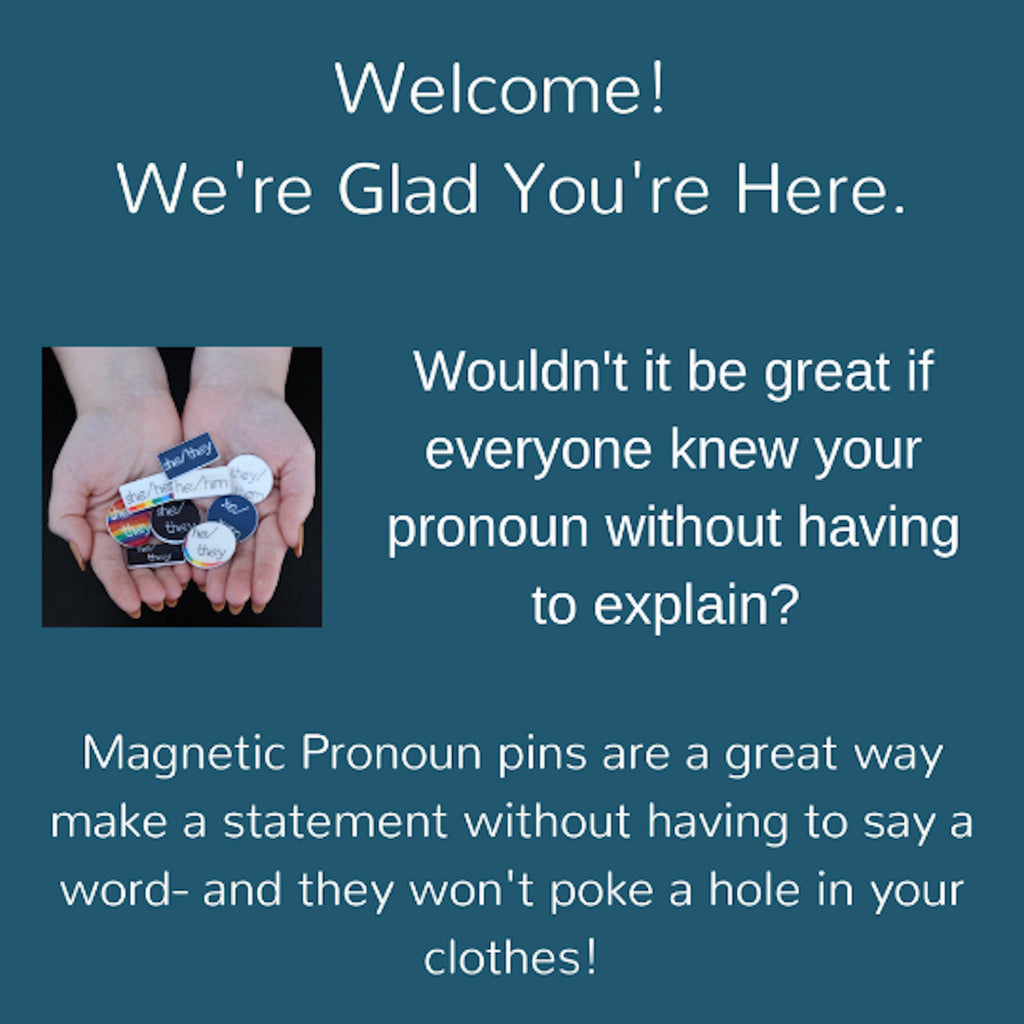 Large Black Marble Magnetic Pronoun Pin, He/Him, She/Her, They/Them, Xe/Xem, She/They, He/They, It/Its, They/She, They/He, Genderfluid